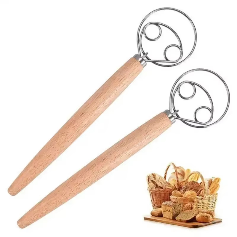 Danish Pancake Pan - 13inch Danish Dough Whisk Stainless Steel