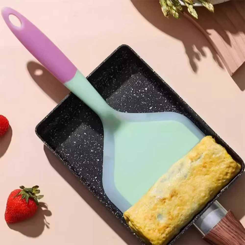 Okonomiyaki Spatula - Silicone Spatula Wide Pancake Turner Nonstick