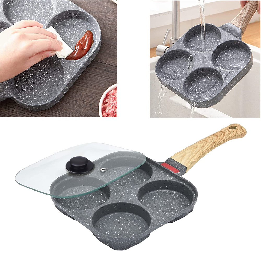 Non Stick 4-Cup Egg Frying Pan - огляд і ціна Mini Pancake Griddle