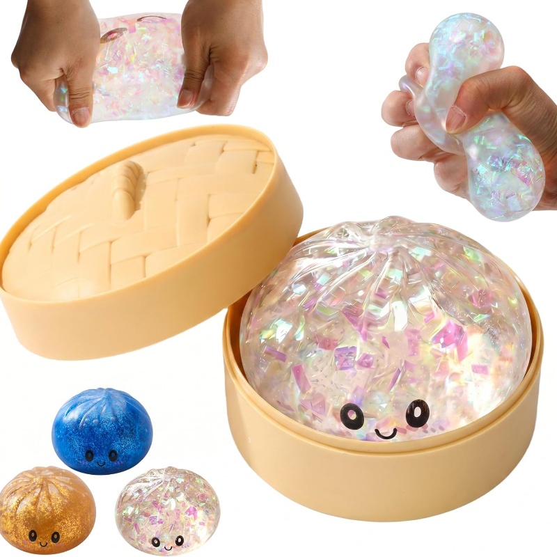 Glitter Bao Bun Squeeze Toy Ka - огляд і ціна Bao Steamer Bamboo